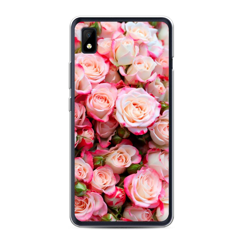 

Чехол на ZTE Blade L210 "Много роз", Розовый, 134150-2