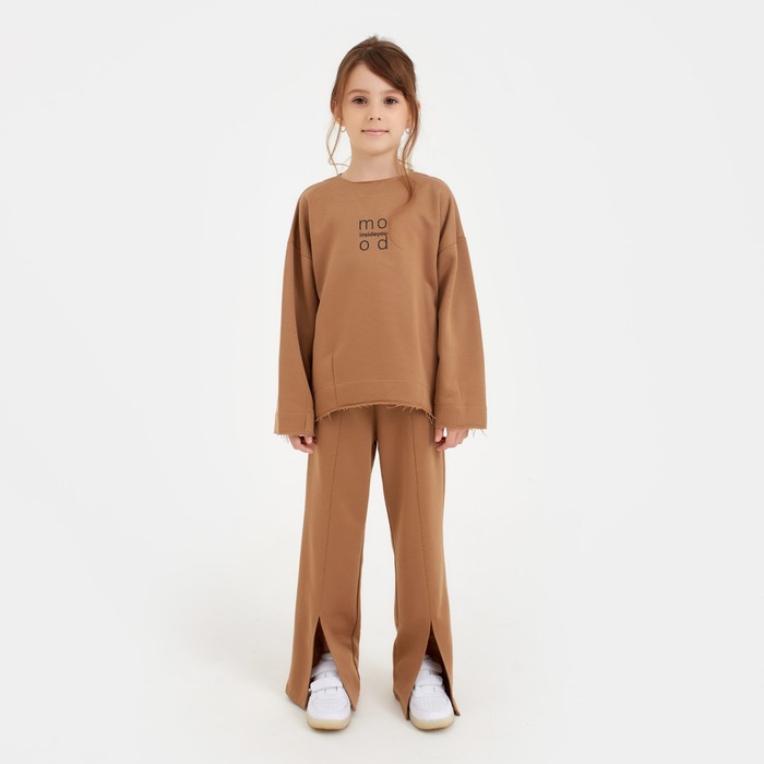 

Костюм детский (свитшот, брюки) MINAKU цвет коричневый, рост 158, 90361
