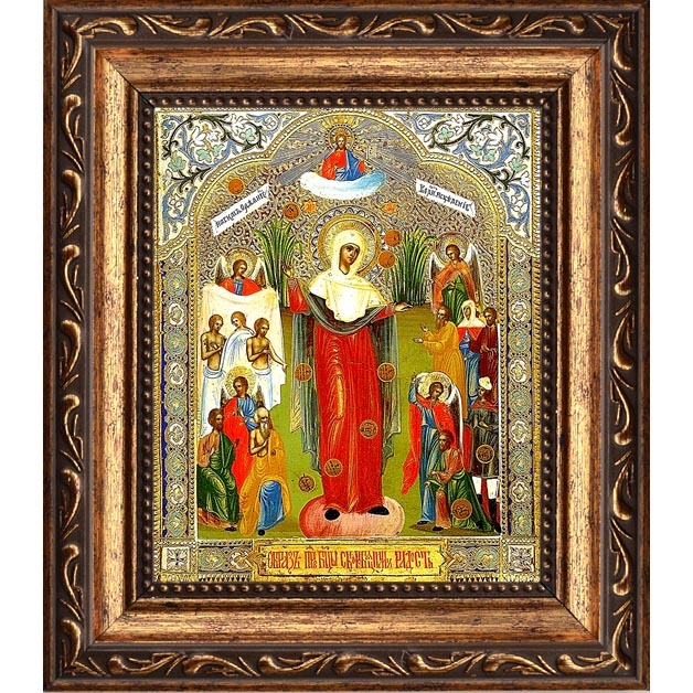 

Икона Божьей Матери Всех скорбящих радость на холсте.