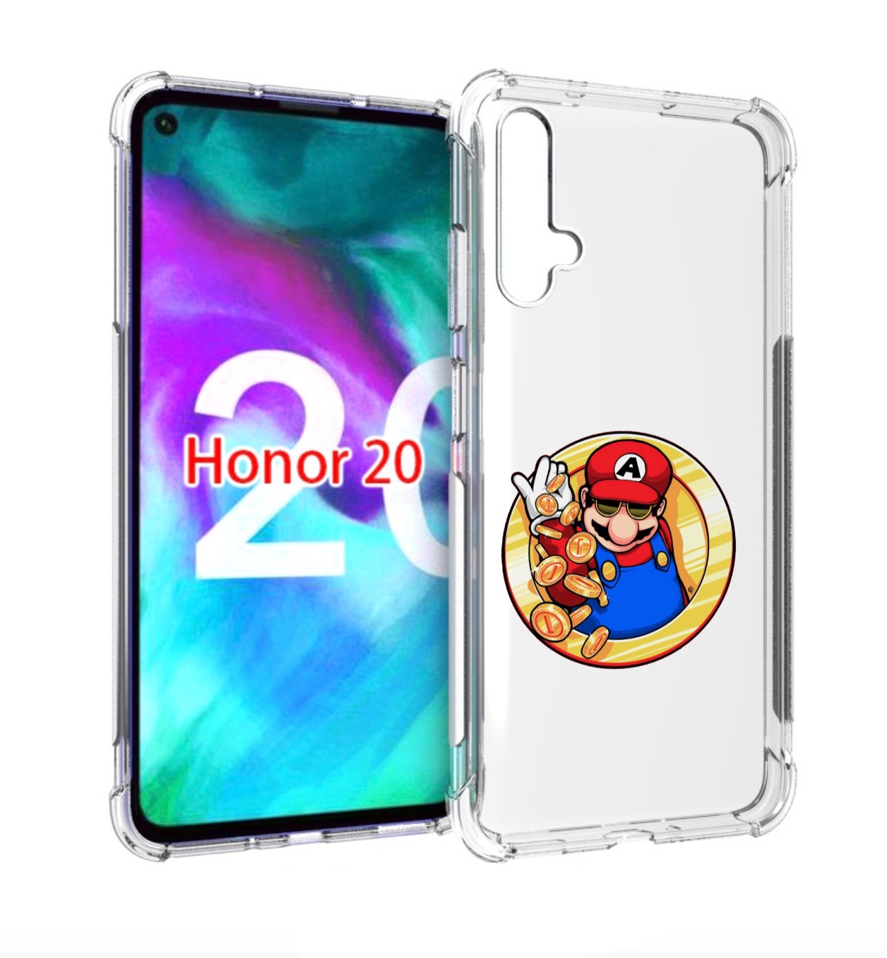

Чехол бампер MyPads богатый марио для Honor 20, Прозрачный, Tocco