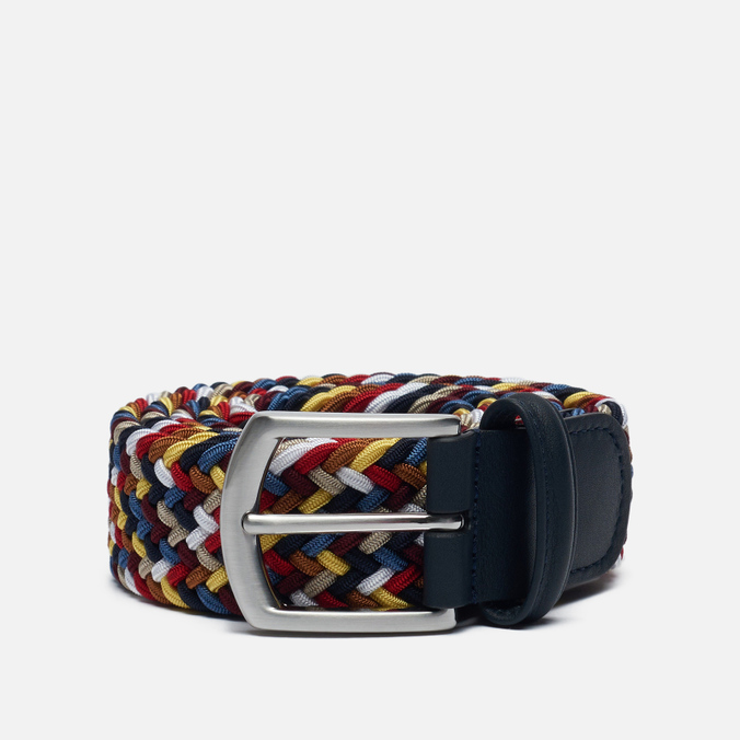 фото Ремень унисекс anderson's classic multi colour elastic woven бургунди-мультицвет 85 см