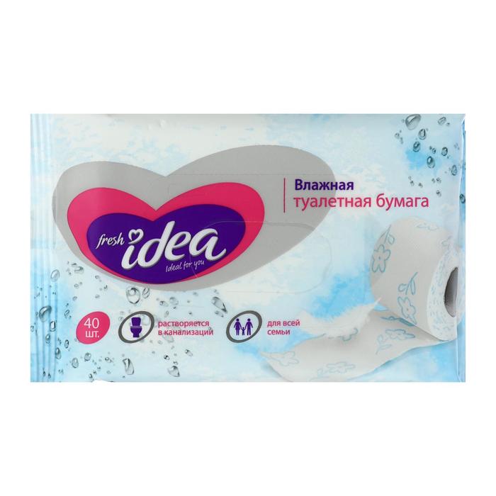 

Влажная туалетная бумага Fresh idea, 13*17 см, 40 шт.