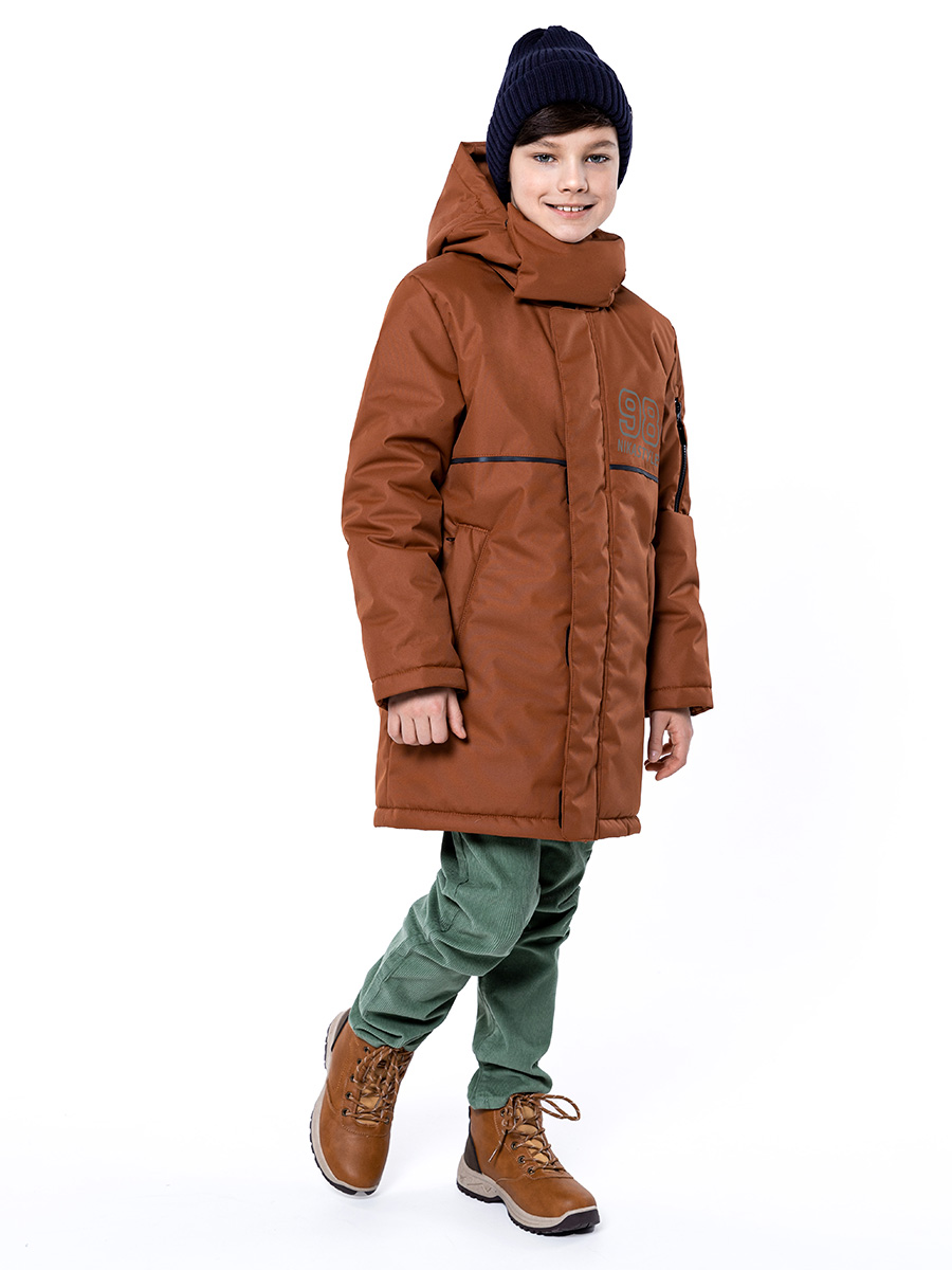 Куртка детская NIKASTYLE 4з3923, коричневый, 128.