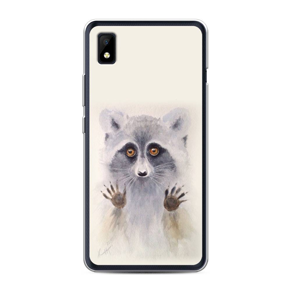 

Чехол на ZTE Blade L210 "Енот за стеклом", Бежевый;серый, 134150-4