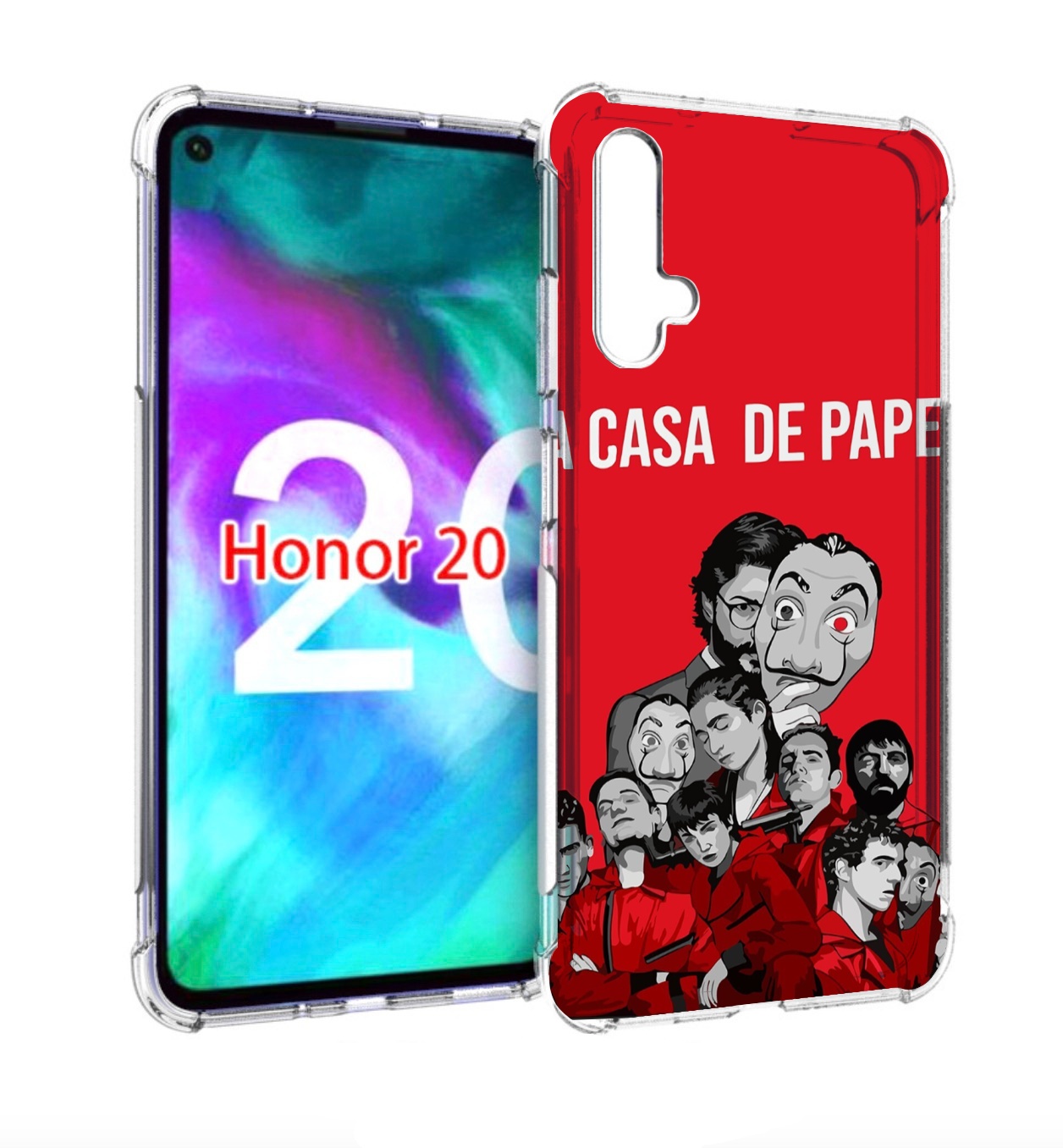 

Чехол бампер MyPads бумажный-дом-команда для Honor 20 Honor, Прозрачный, Tocco