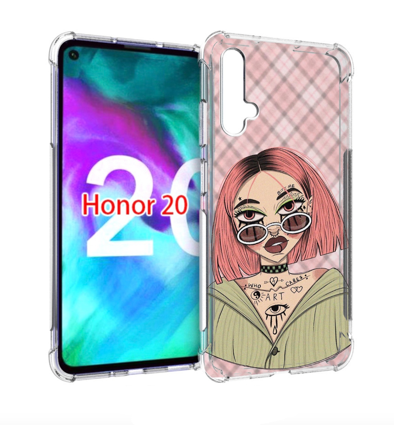 Чехол бампер MyPads бунтарка-девочка для Honor 20