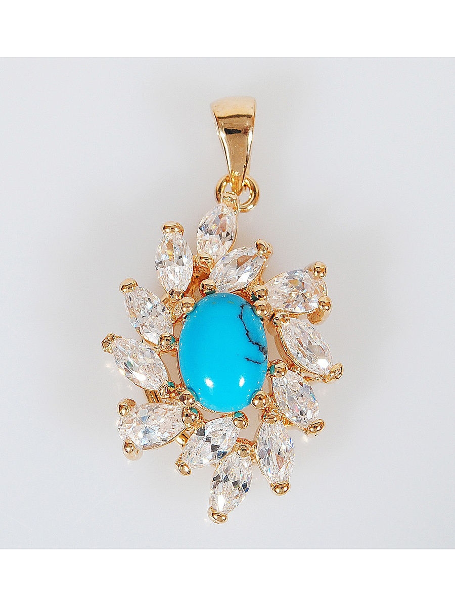 

Кулон из бижутерного сплава Lotus Jewelry 141P-41tq, циркон, 141P-41tq