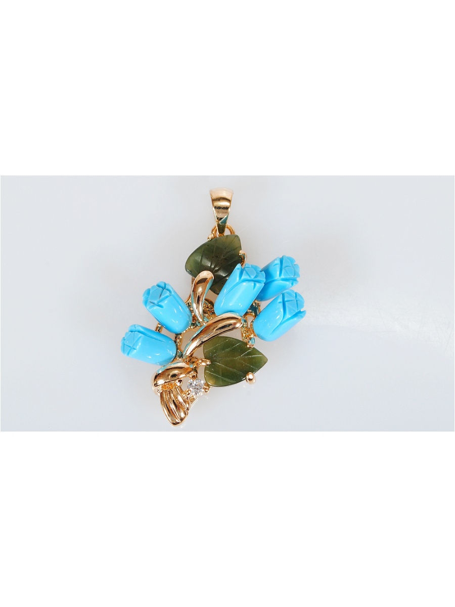 

Кулон из бижутерного сплава Lotus Jewelry 142P-12tq-ja, нефрит, 142P-12tq-ja