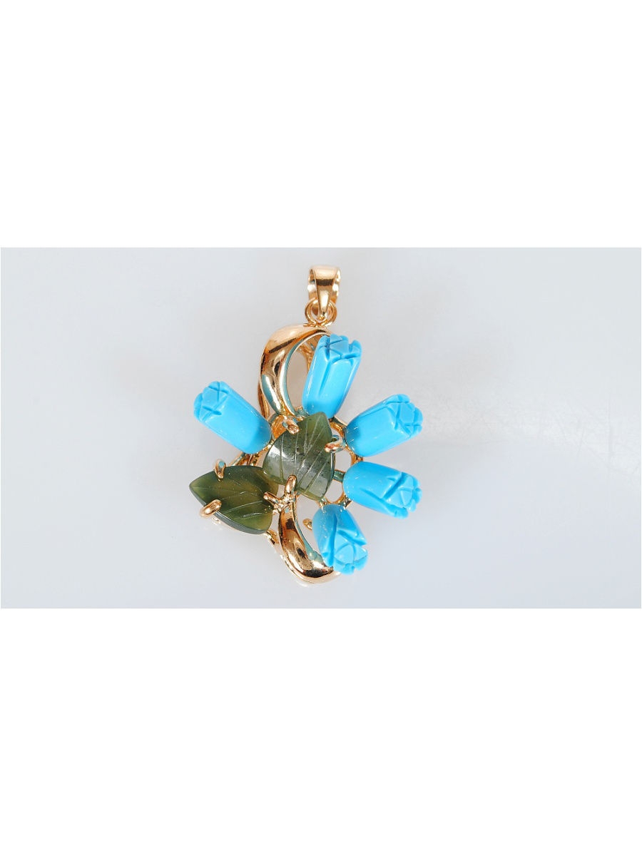 

Кулон из бижутерного сплава Lotus Jewelry 142P-20tq-ja, нефрит, 142P-20tq-ja