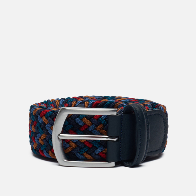 фото Ремень унисекс anderson's classic multi colour elastic woven красный-мультицвет 95 см