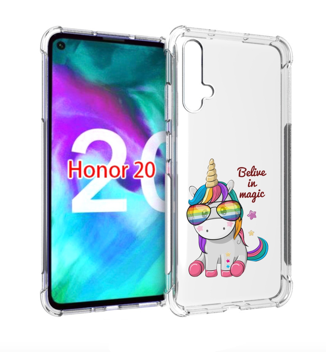 

Чехол бампер MyPads верю-в-магию детский для Honor 20 Honor, Прозрачный, Tocco