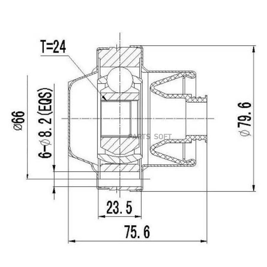 

Шрус Карданного Вала Zikmar арт. Z87092R