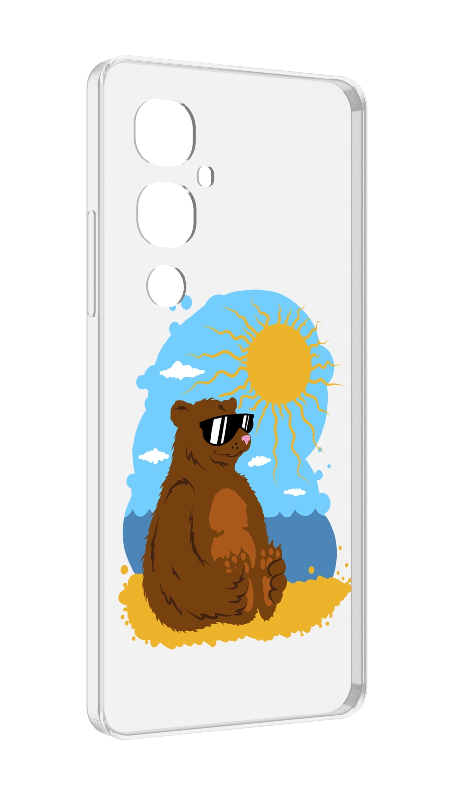 

Чехол MyPads медведь на чиле для Tecno Pova 4 Pro, Прозрачный, Tocco