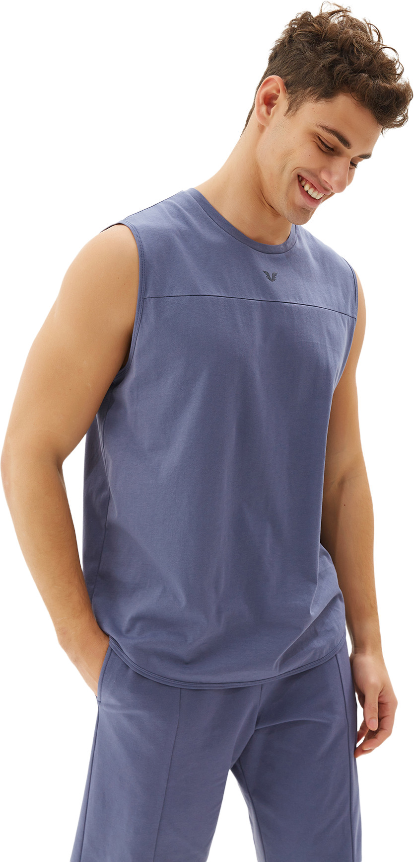 

Майка мужская Bilcee TB22MZ16S0171-1 синяя 2XL, TB22MZ16S0171-1