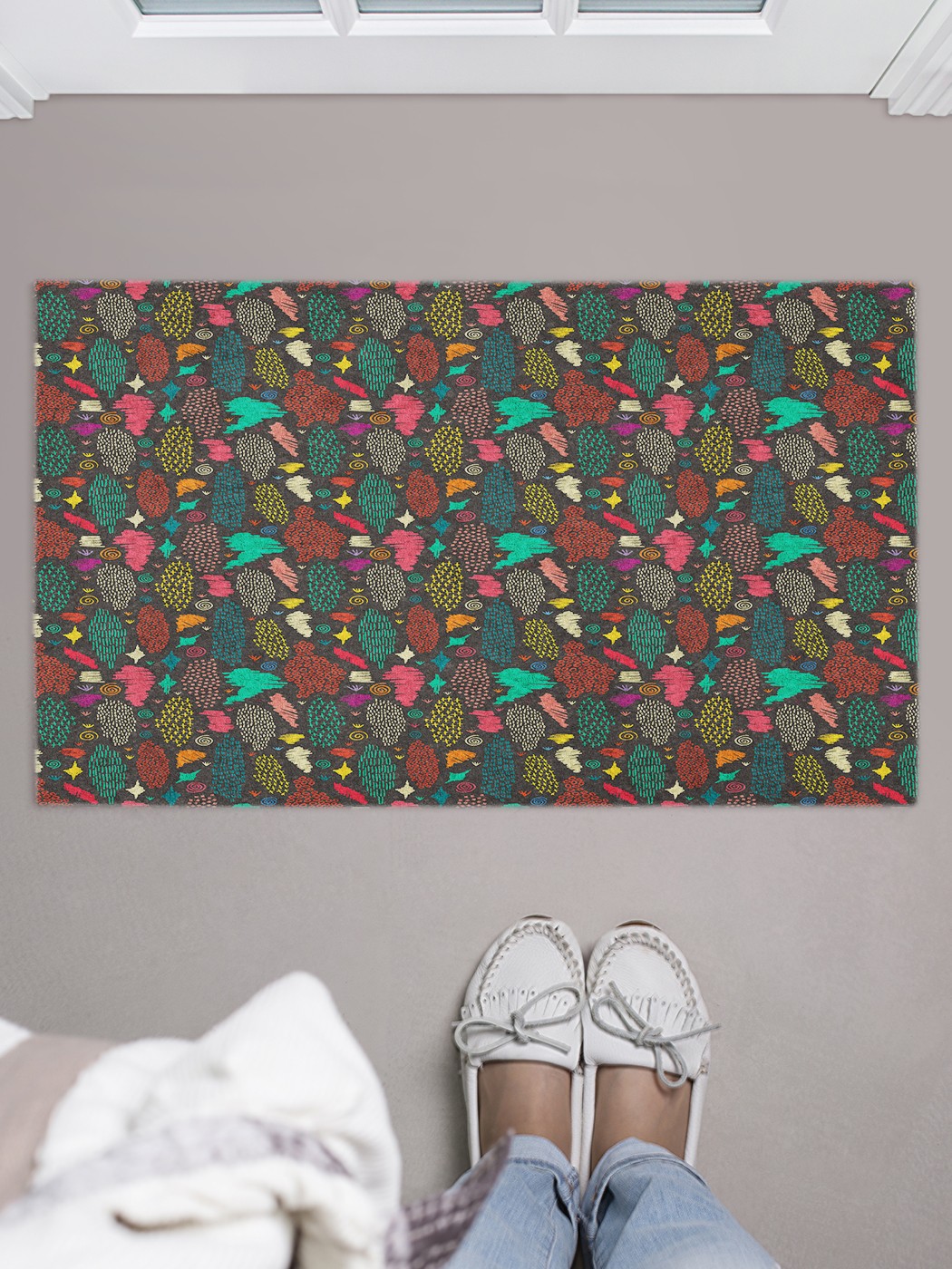 

Придверный коврик в прихожую для обуви, на резиновой основе, 75x45 см door_46927 JoyArty