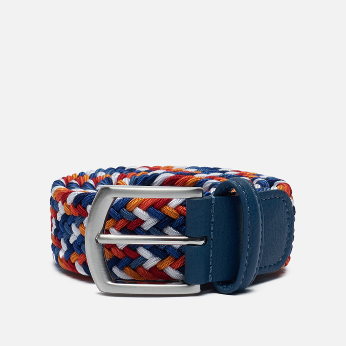 фото Ремень унисекс anderson's classic multi colour elastic woven мультицвет/синий 90 см