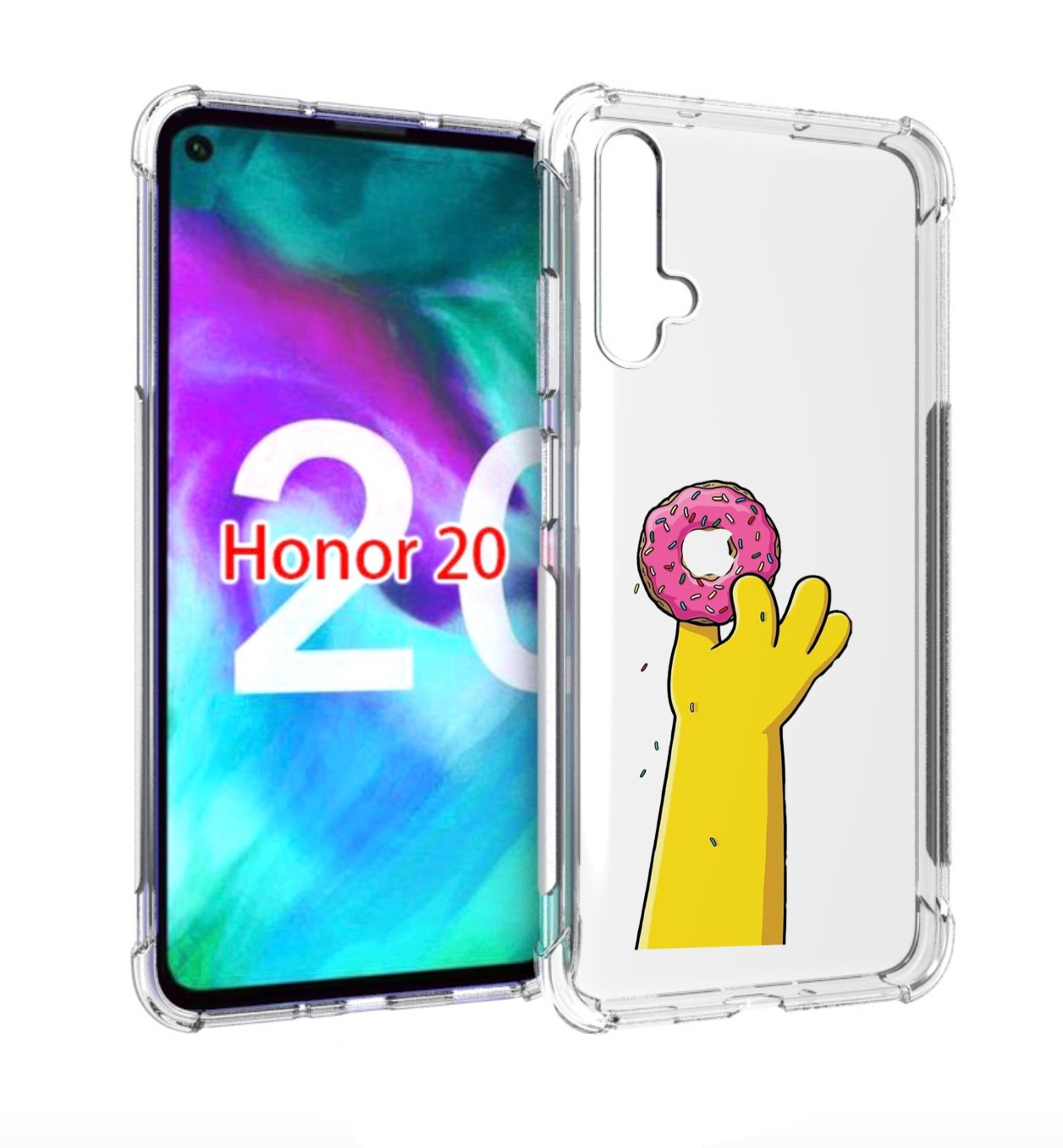 

Чехол бампер MyPads вкусный-пончик для Honor 20, Прозрачный, Tocco
