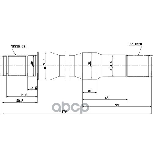 

Полуось Zikmar арт. Z88151R