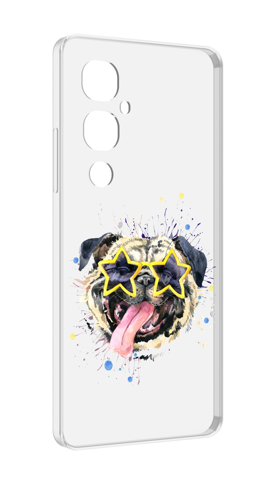 

Чехол MyPads мопс боксер для Tecno Pova 4 Pro, Прозрачный, Tocco