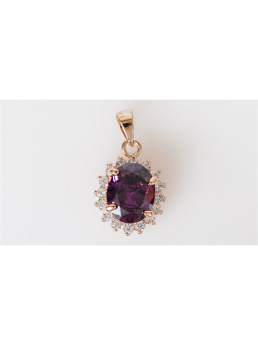 

Кулон из бижутерного сплава Lotus Jewelry 28P-21am, аметист, 28P-21am