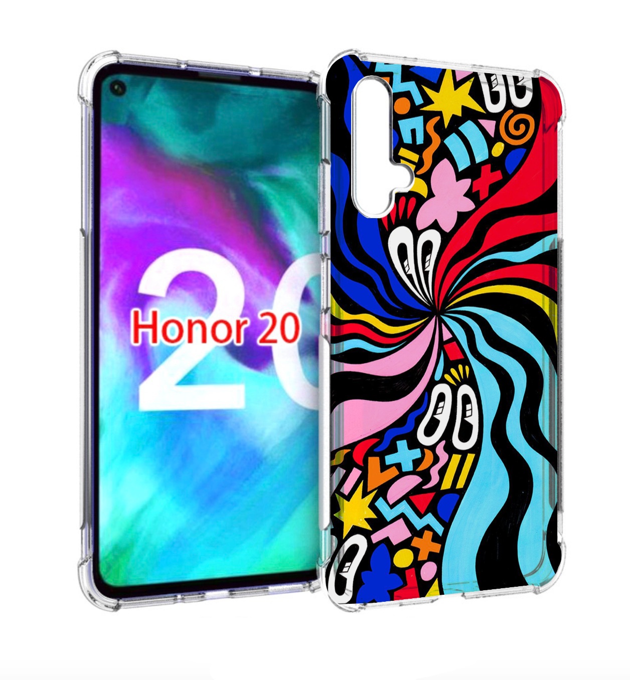 

Чехол бампер MyPads волнистая-абстракция для Honor 20 Honor, Прозрачный, Tocco