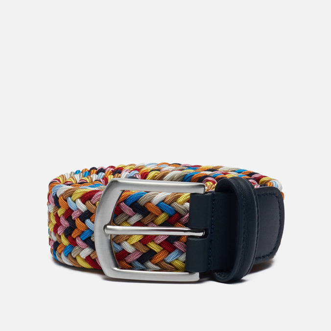 фото Ремень унисекс anderson's classic multi colour elastic woven мультицвет/черный 90 см