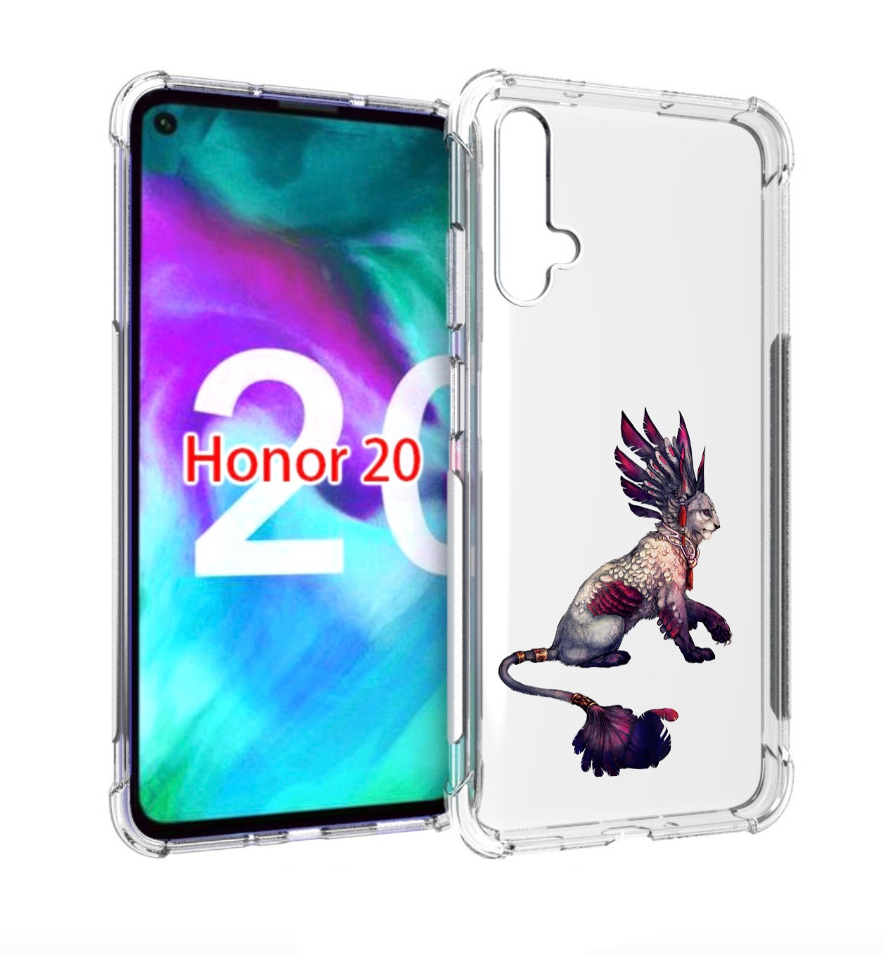 

Чехол бампер MyPads волшебная-пума для Honor 20, Прозрачный, Tocco