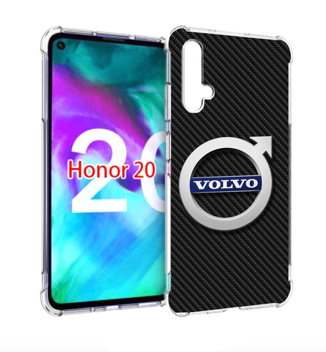 

Чехол бампер MyPads вольво volvo 3 для Honor 20, Прозрачный, Tocco