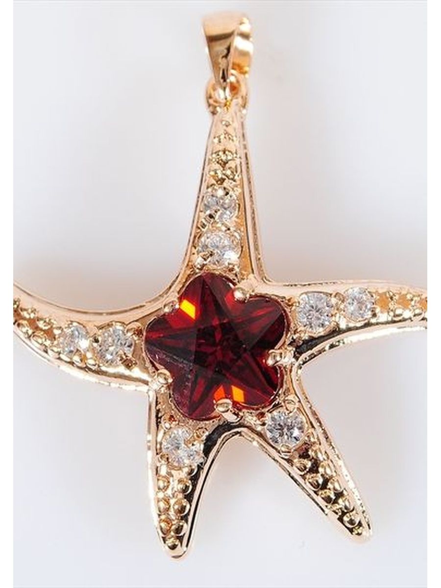 

Кулон из бижутерного сплава Lotus Jewelry 3031P-03gn, гранат, 3031P-03gn