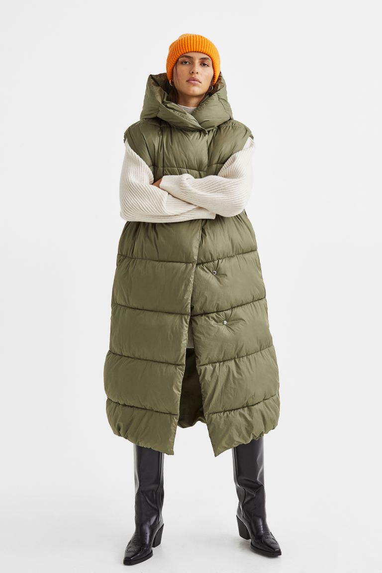 

Утепленный жилет женский H&M 1067290002 хаки XL (доставка из-за рубежа), 1067290002