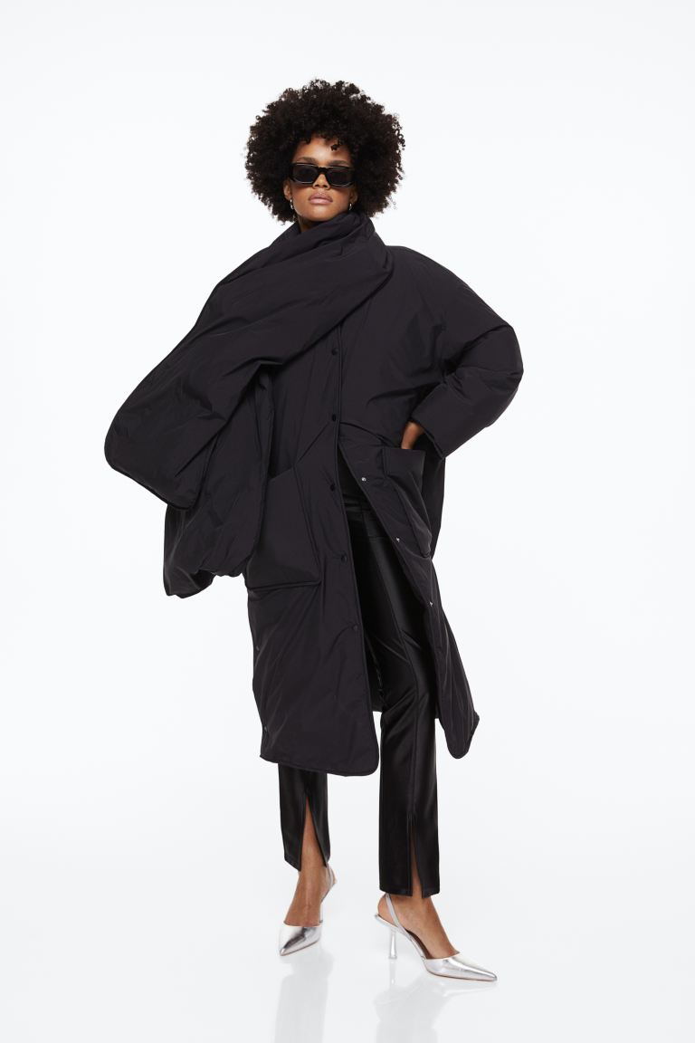 

Пальто женское H&M 1067366001 черное M (доставка из-за рубежа), 1067366001