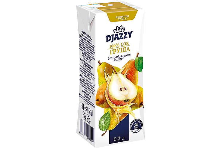 Djazzy, сок Груша, 0.2л, (6шт.)