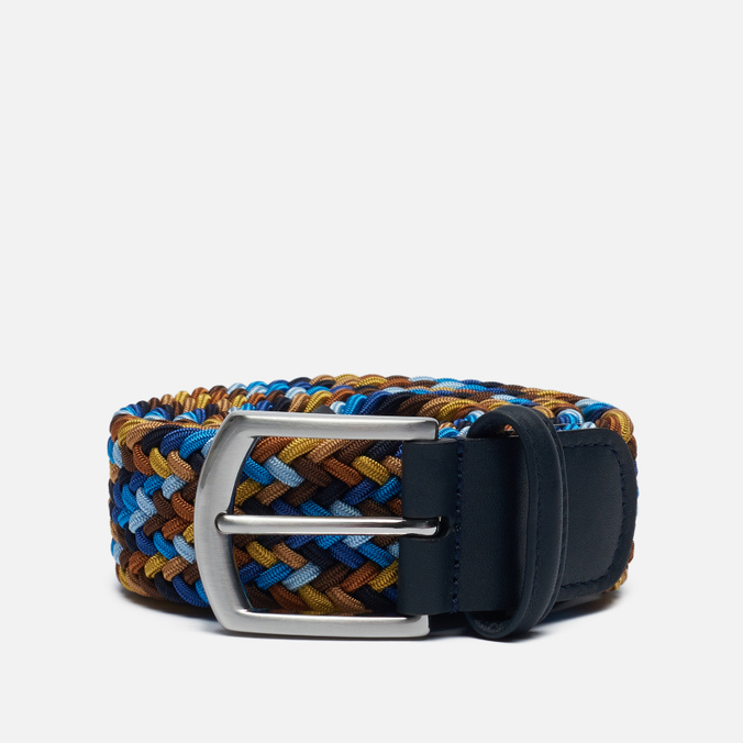 фото Ремень унисекс anderson's classic multi colour elastic woven коричневый-мультицвет 95 см