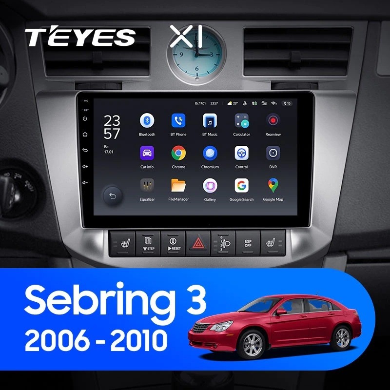 Штатная магнитола Teyes X1 4G 232 Chrysler Sebring 3 JS 2006-2010 2720000₽