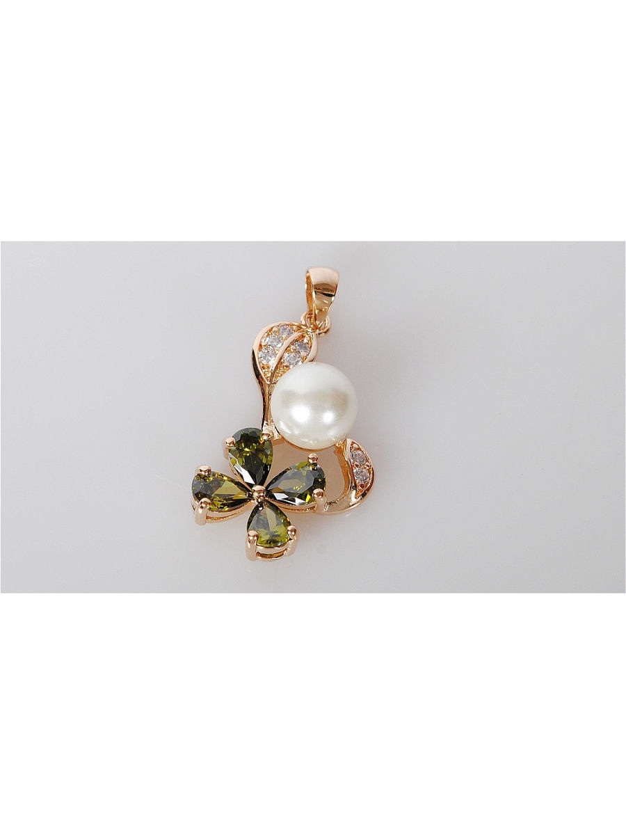 

Кулон из бижутерного сплава Lotus Jewelry 3032P-02fwp-pd, жемчуг/перидот/циркон, 3032P-02fwp-pd