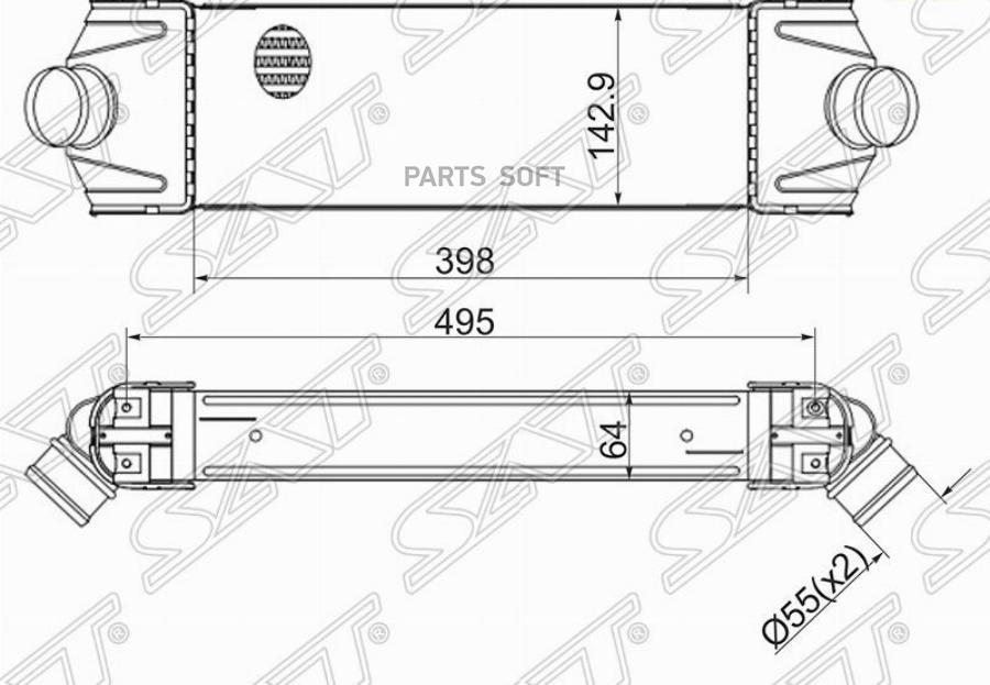 

SAT Радиатор интеркулера FORD TRANSIT 06-