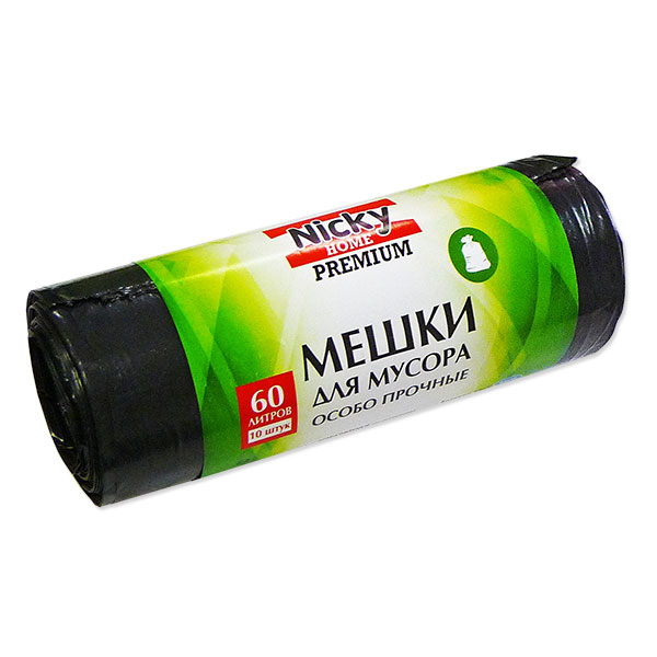 Мешки для мусора Antella Nicky Home 60л LDPE 28мкм 10шт.