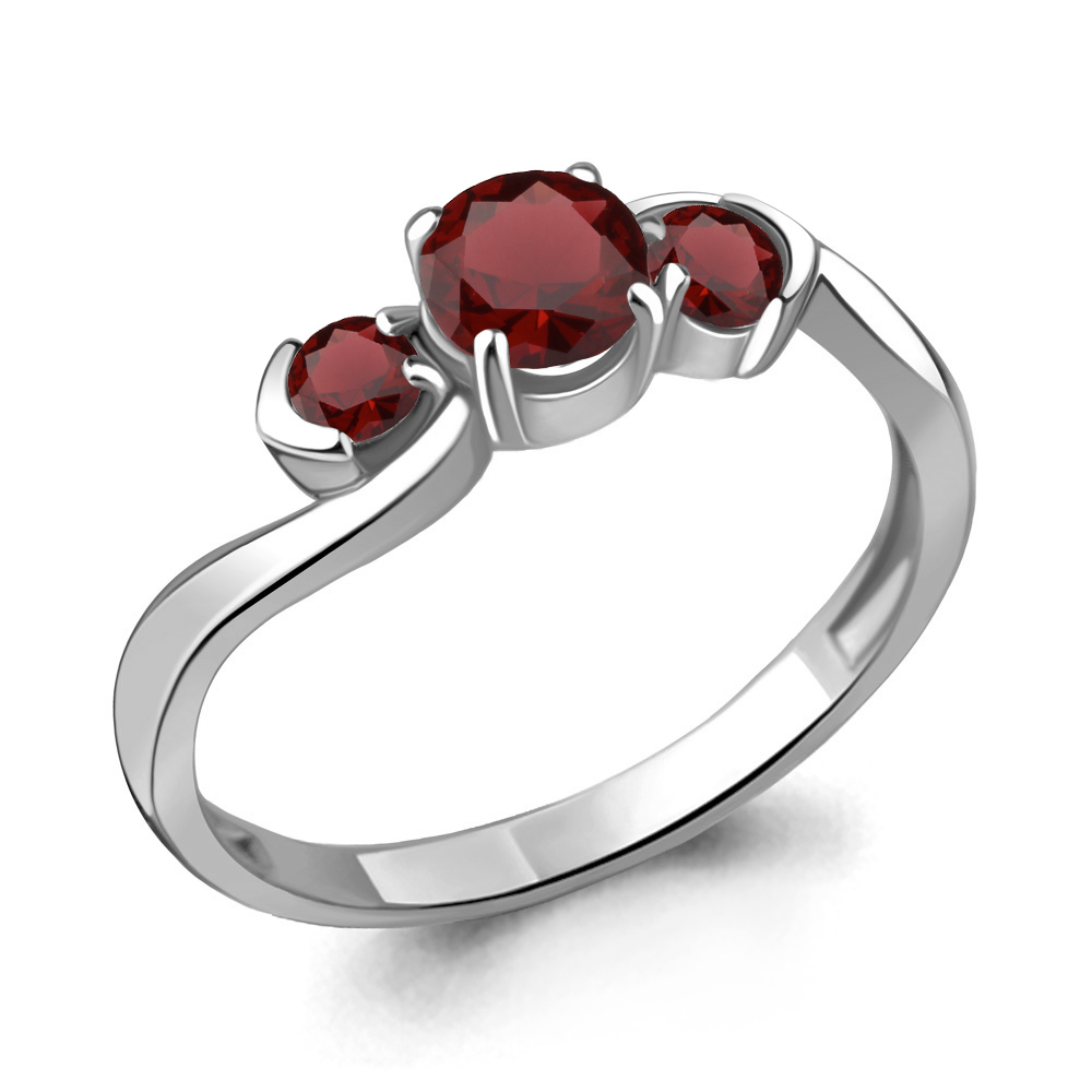 

Кольцо из серебра с гранатом р., Aquamarine 6942903, 6942903_925_р