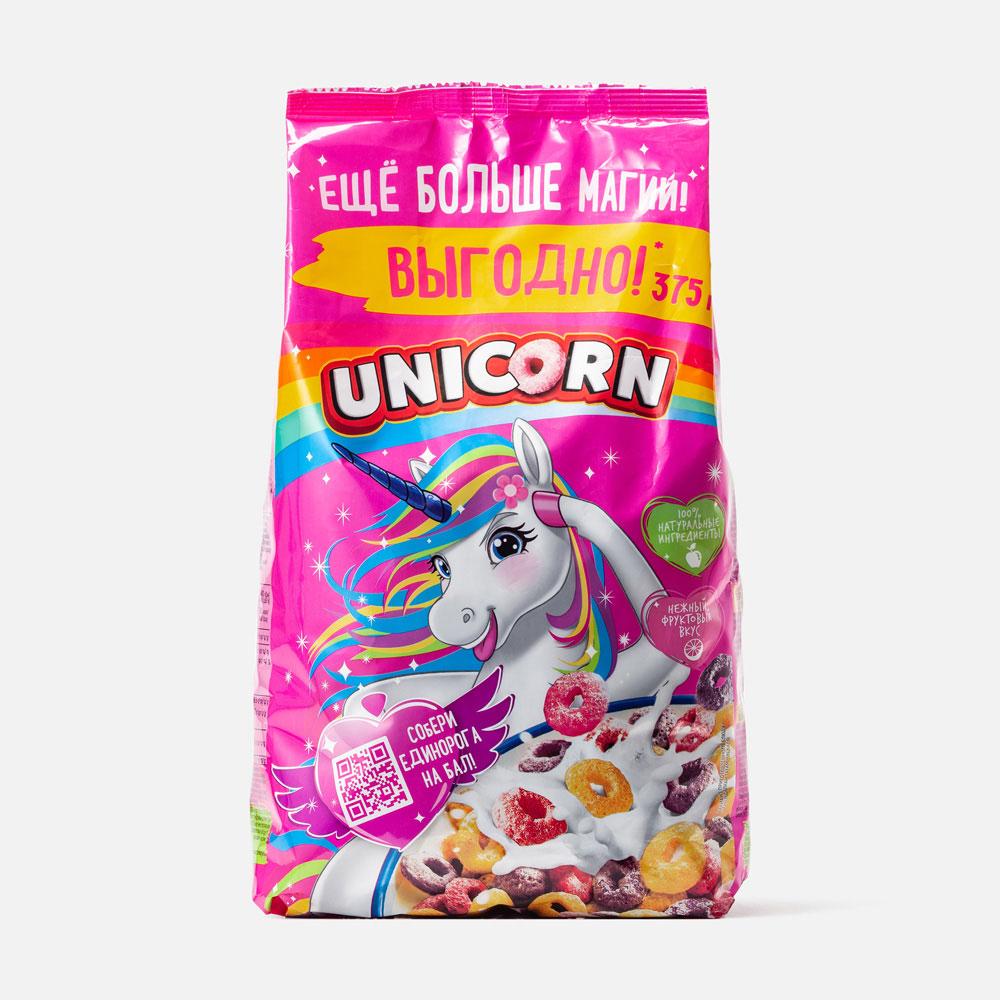 Завтрак готовый Kellogg's Unicorn Радужные колечки, с фруктовым вкусом, 375 г