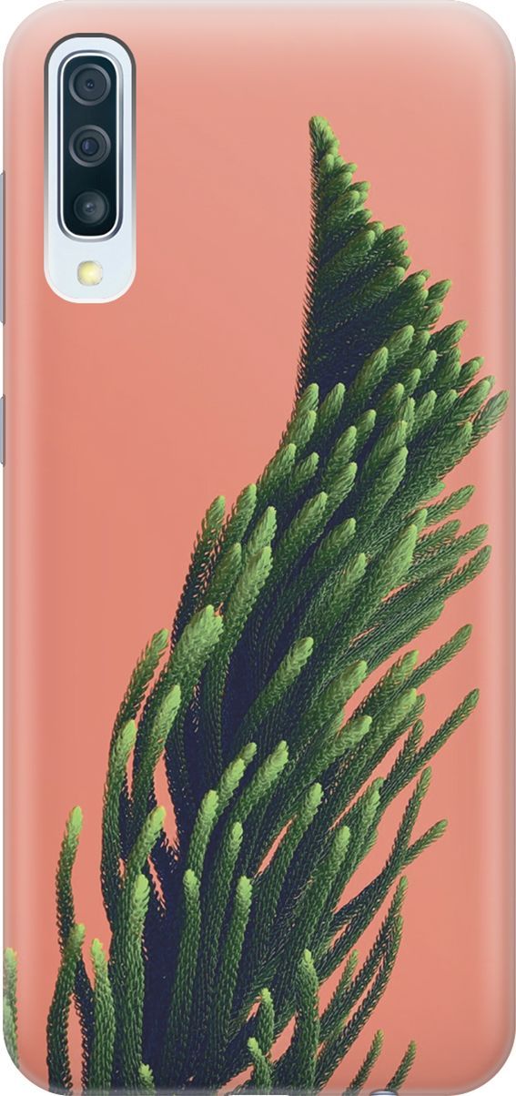 

Чехол на Samsung Galaxy A50 "Хвоя на розовом", Зеленый;розовый, 7153