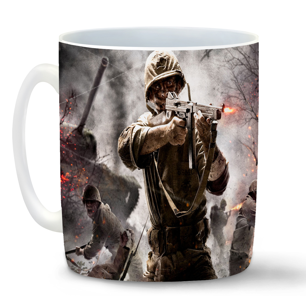 

Кружка CoolPodarok call of duty 5 world at war Солдаты в бою Юрость Выстрелы