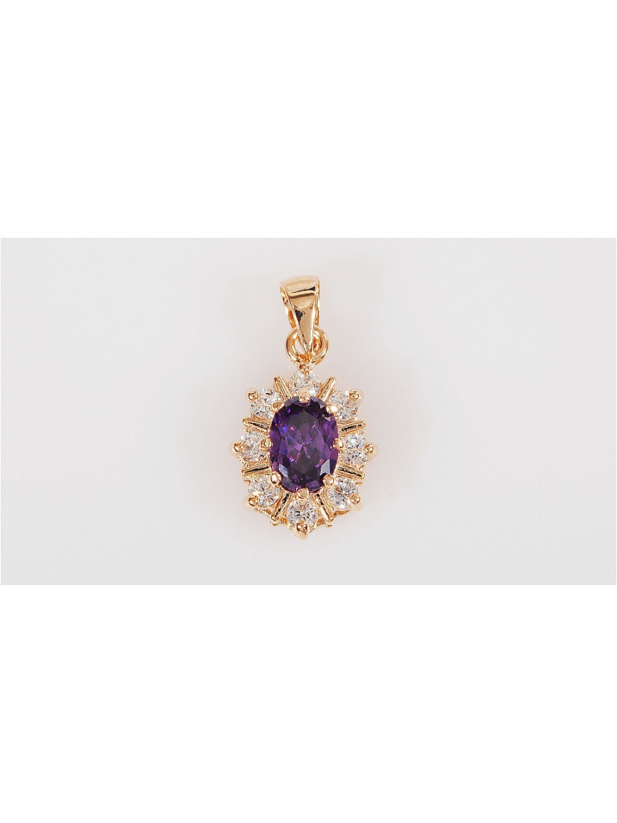 

Кулон из бижутерного сплава Lotus Jewelry 39P-40am, аметист, 39P-40am