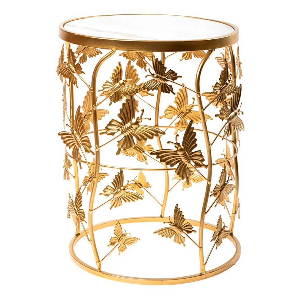 

Стол приставной круглый Glasar с белым мрамором 35 x 35 x 47 см