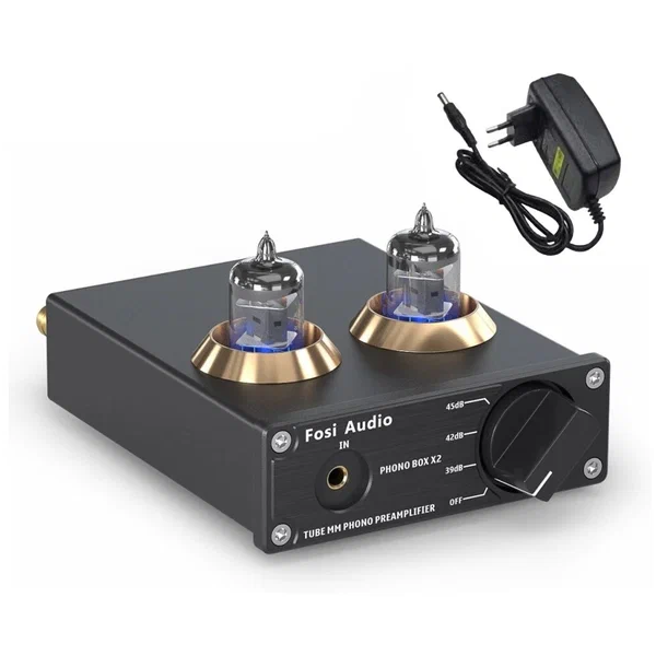 

Усилитель мощности Fosi Audio Phono Box X2 черный, Phono Box X2