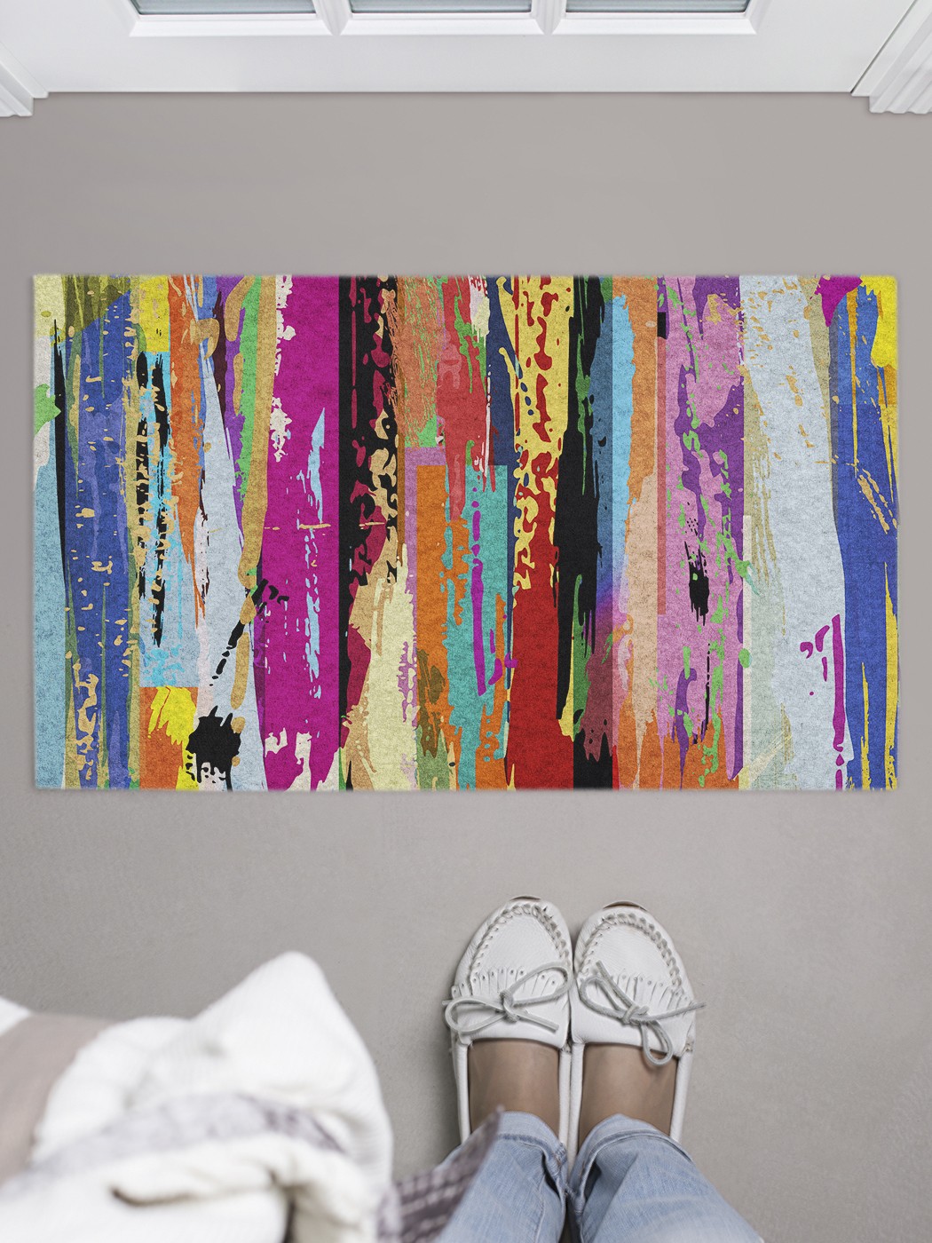 

Придверный коврик в прихожую для обуви, на резиновой основе, 75x45 см door_47055 JoyArty