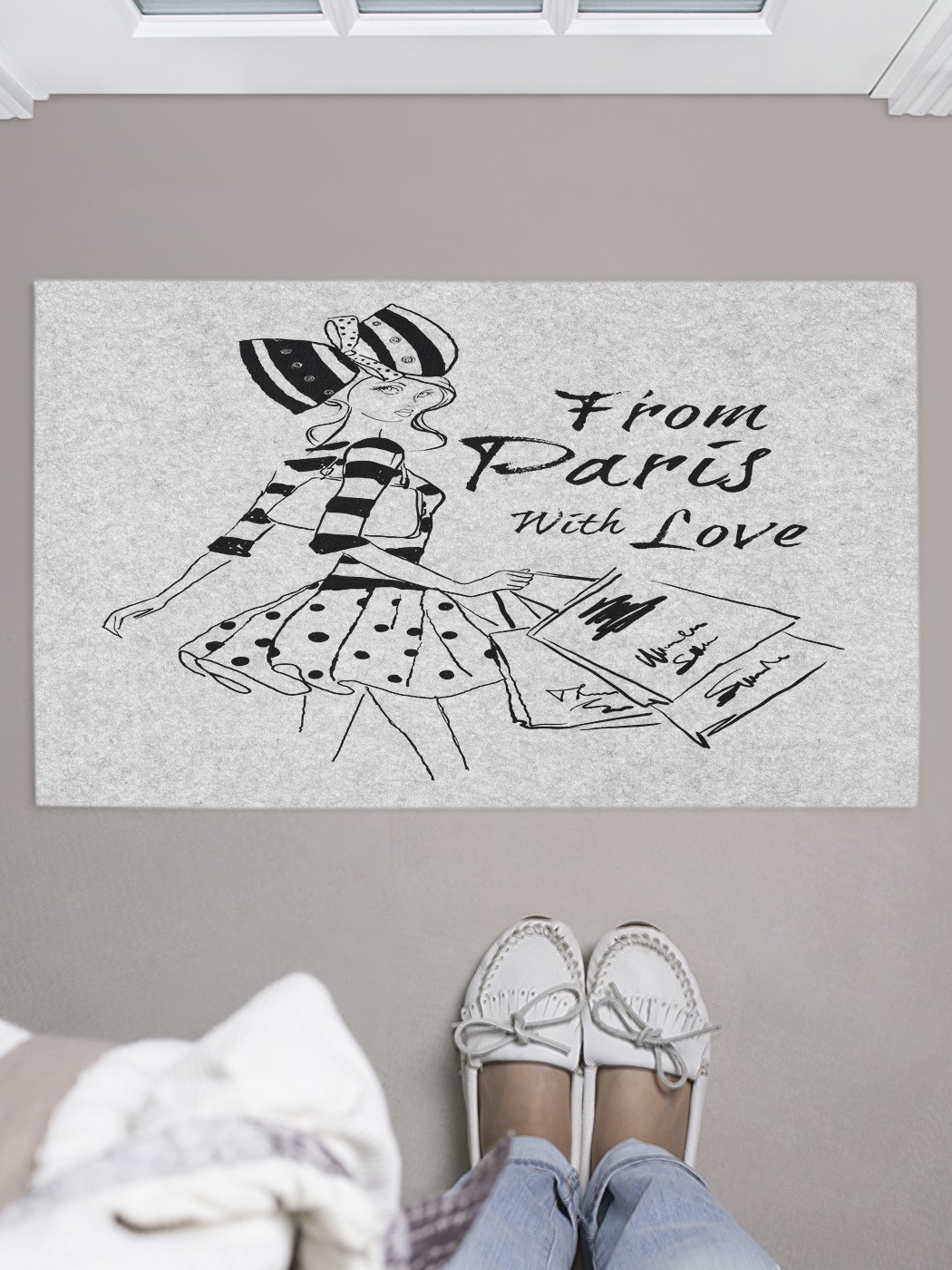 

Придверный коврик в прихожую для обуви, на резиновой основе, 75x45 см door_47058 JoyArty