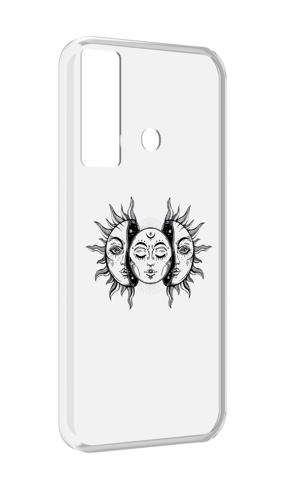 

Чехол MyPads луна-в-солнце для Tecno Camon 17, Прозрачный, Tocco