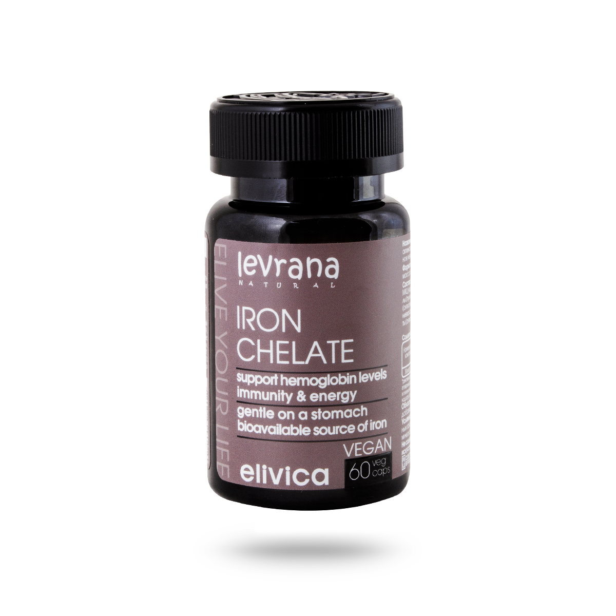 

Железа хелат Elivica, Iron Chelate, 60 вегетарианских капсул