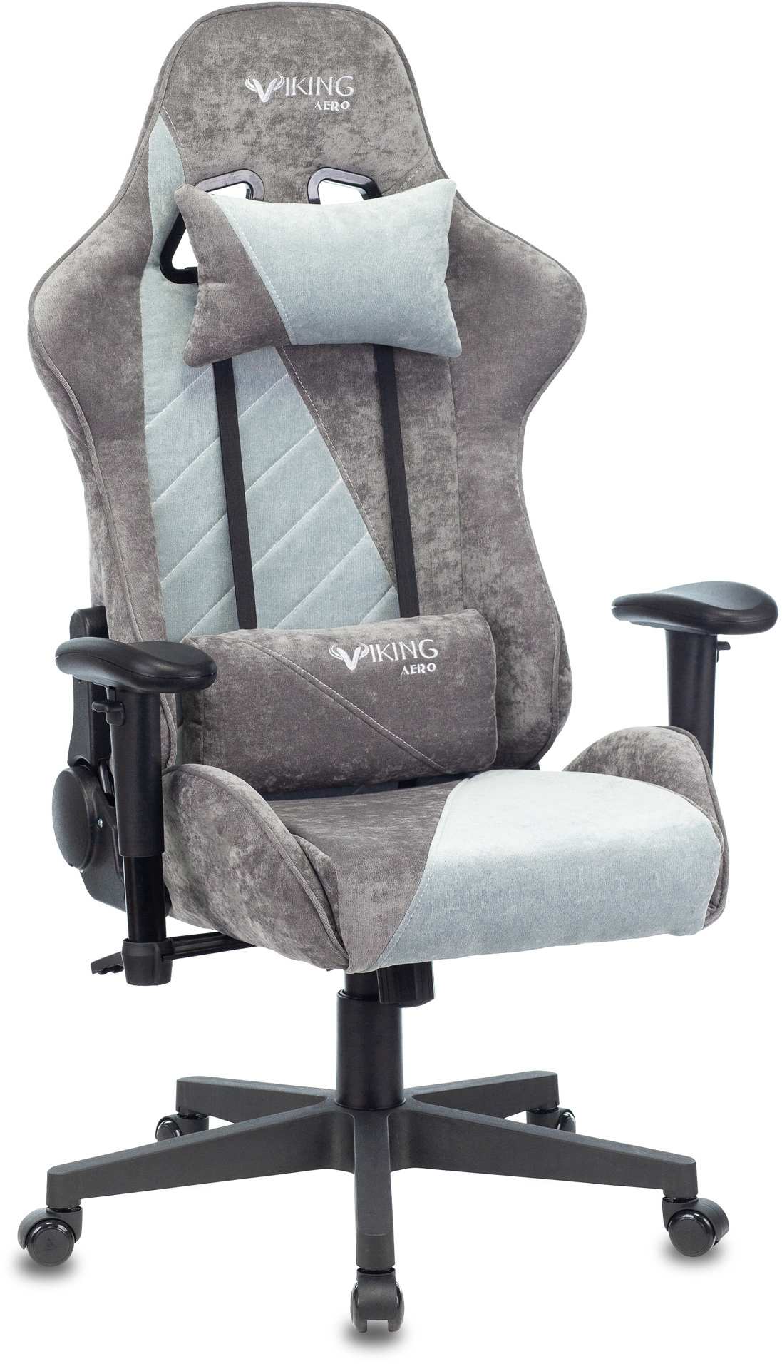 

Игровое кресло Zombie Viking VIKING X GREY Ткань Fabric серая/серо-голубая 875x670x380