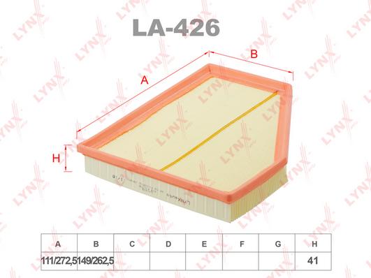 

LYNXAUTO LA426 LA-426_фильтр воздушный!\ BMW 1(F20)/ 3(F30) 2.0-3.0 14 1шт